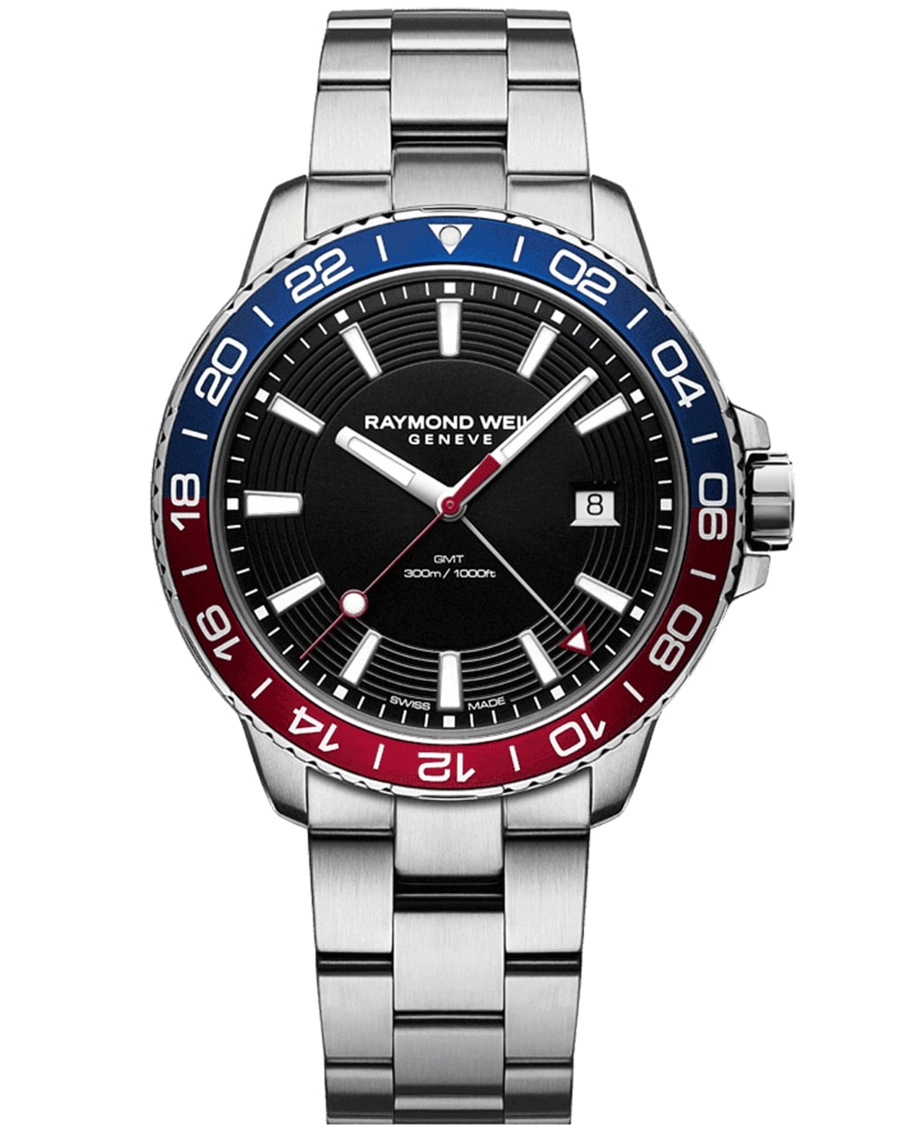 Men's Steel Men's Blue Red Diver Raymond Weil Watch