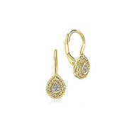 Teardrop Diamond Drop Earrings