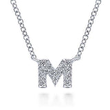 Diamond M Necklace