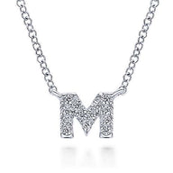 Diamond M Necklace