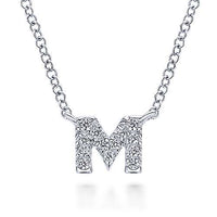 Diamond M Necklace