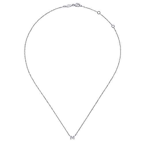 Diamond M Necklace