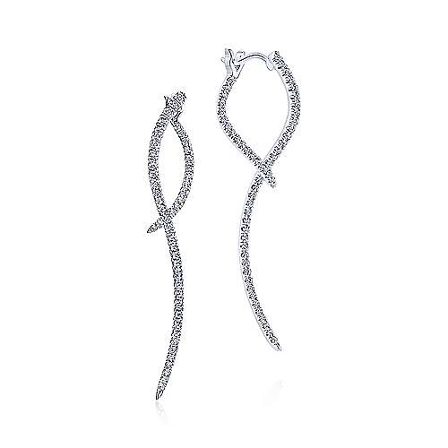 Sculpted Diamond Drop Earrings