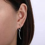 Sculpted Diamond Drop Earrings