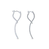 Sculpted Diamond Drop Earrings