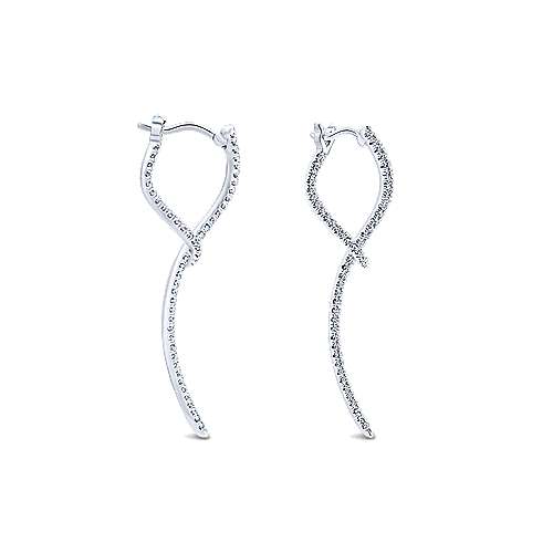 Sculpted Diamond Drop Earrings