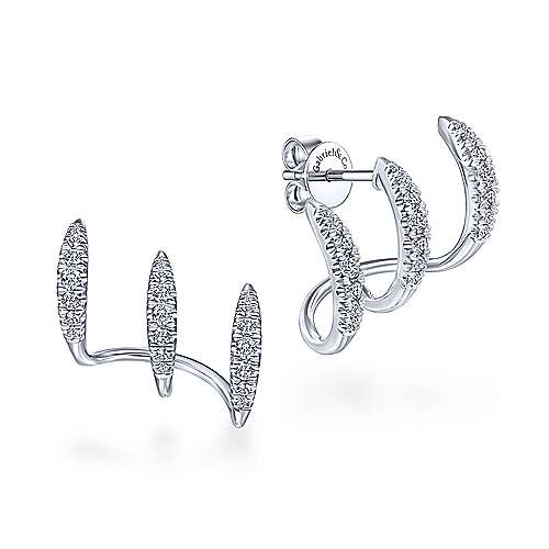 Floating Diamond Stud Earrings