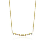 Geometric Diamond Bar Necklace