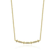 Geometric Diamond Bar Necklace