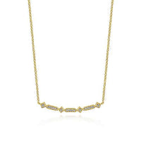 Geometric Diamond Bar Necklace