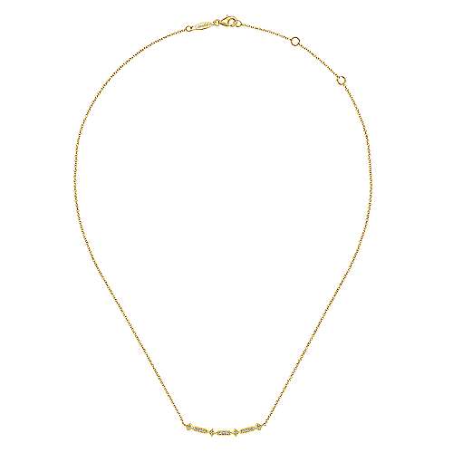 Geometric Diamond Bar Necklace