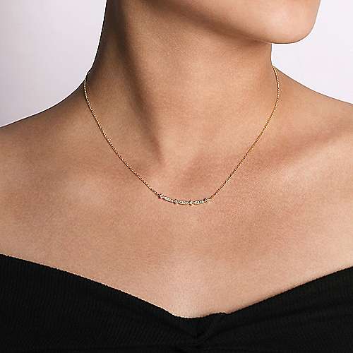 Geometric Diamond Bar Necklace