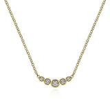 Curved Diamond Bar Necklace