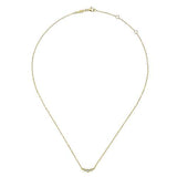 Curved Diamond Bar Necklace