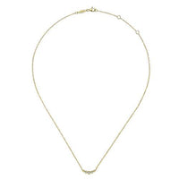 Curved Diamond Bar Necklace