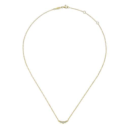 Curved Diamond Bar Necklace