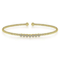 Diamond Beaded Open Bangle