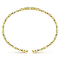 Diamond Beaded Open Bangle