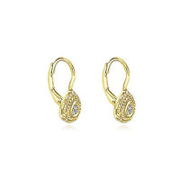 Teardrop Diamond Drop Earrings