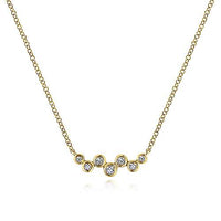 Zig Zag Diamond Bar Necklace