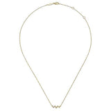 Zig Zag Diamond Bar Necklace