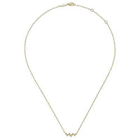 Zig Zag Diamond Bar Necklace