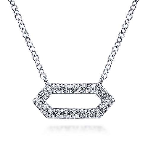 Hexagonal Diamond Necklace