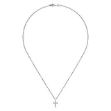 Openwork Diamond Cross Necklace