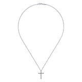 Bubble Diamond Cross Necklace