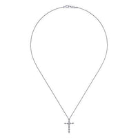 Bubble Diamond Cross Necklace