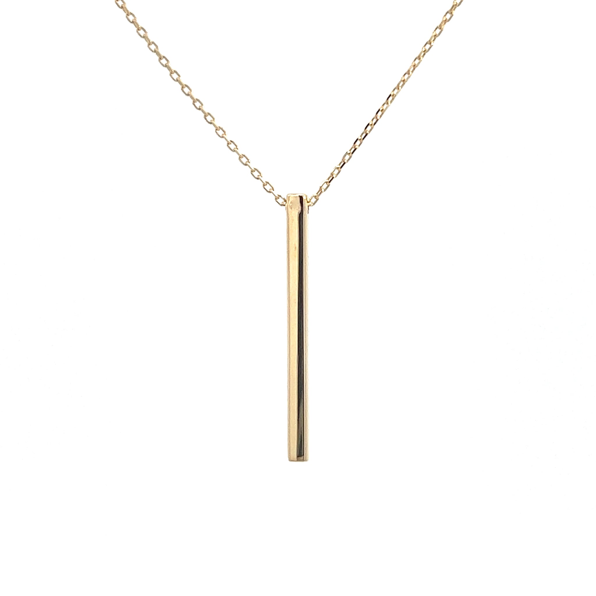 Hanging Gold Bar Necklace