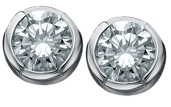 White Gold Diamond Stud Earrings