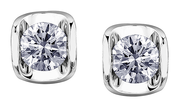 White Gold Diamond Stud Earrings