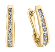 Diamond Yellow Gold Earrings