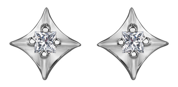 White Gold Diamond Stud Earrings