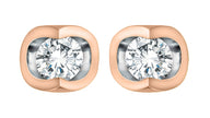 Rose Gold Diamond Stud Earrings