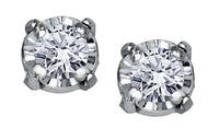 White Gold Diamond Stud Earrings