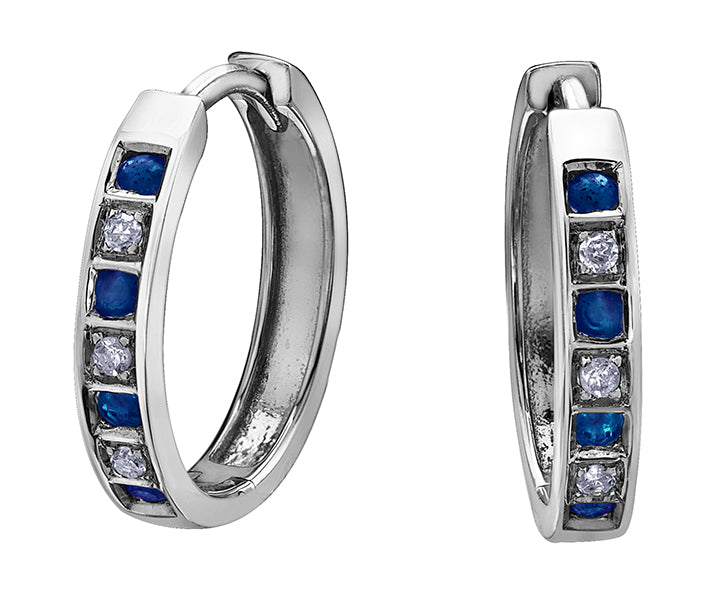 Sapphire and Diamond Earrings