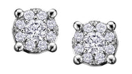 Starburst Diamond Stud Earrings