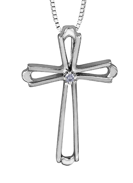 Diamond Cross Pendant Necklace