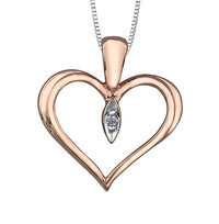 Diamond Rose Gold Heart Necklace