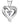 Triple Diamond White Gold Heart Necklace