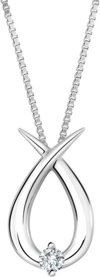 White Gold Diamond Pendant Necklace