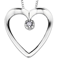 Diamond Heart Pendant Necklace