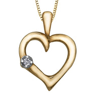 Yellow Gold Diamond Heart Necklace