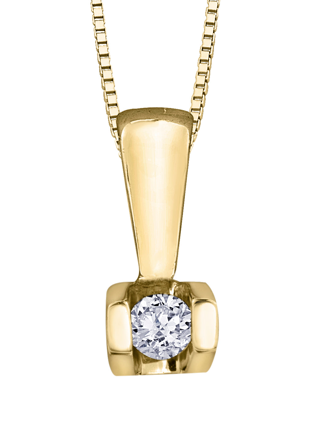 Yellow Gold Diamond Pendant Necklace