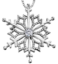 White Gold Snowflake Necklace