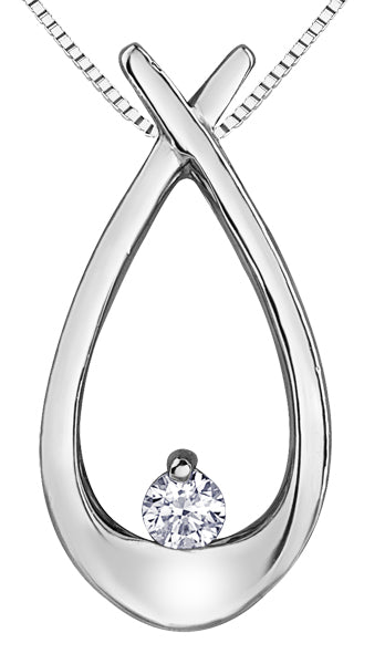 White Gold Diamond Pendant Necklace