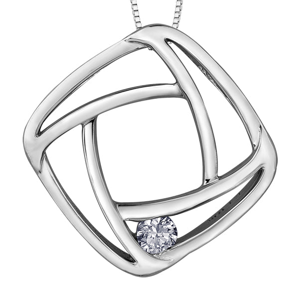 White Gold Diamond Pendant Necklace