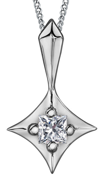 White Gold Diamond Pendant Necklace